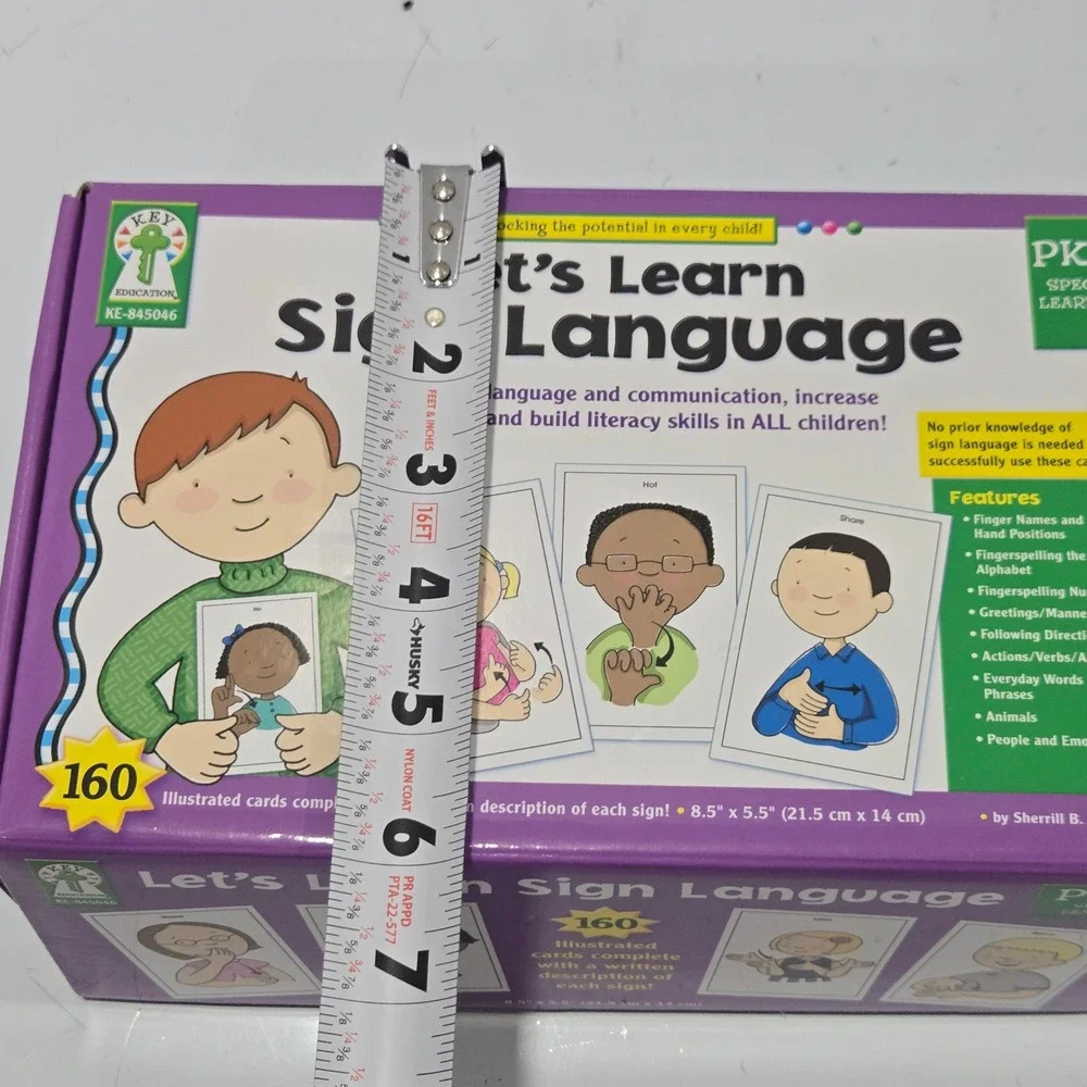 Key Education Let's Learn Sign Language 160 Flash Cards PK-2 KE-845046 ASL PK-2